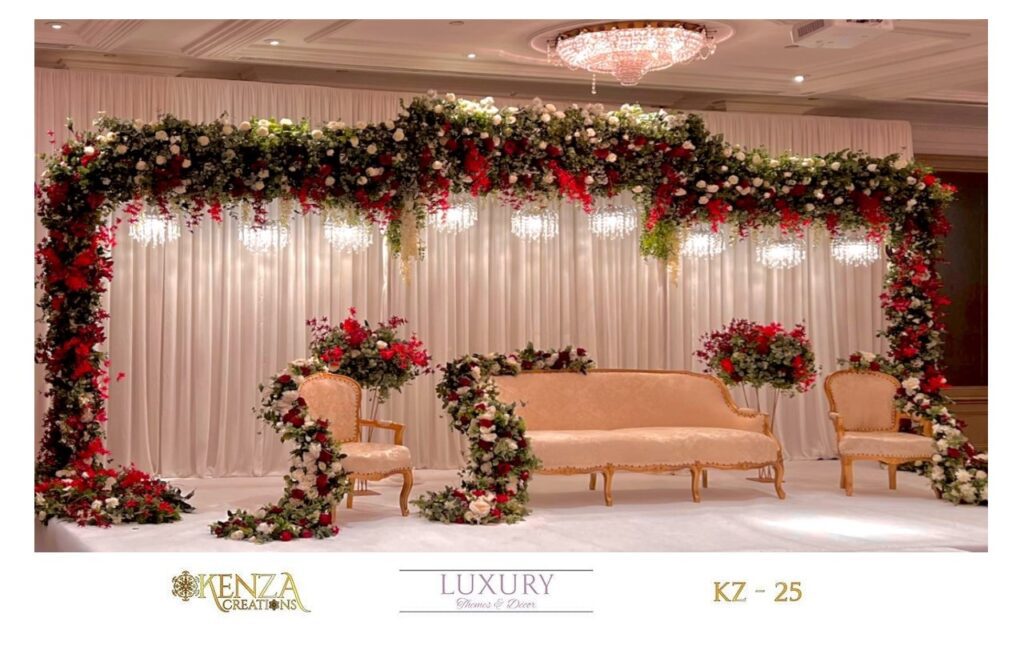 Stage decoration for shop wedding with price